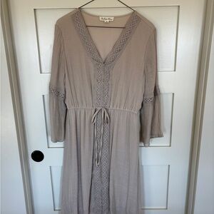 Indigo Rose Bohemian Beige Dress Size Medium